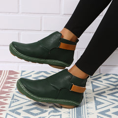 Women's Hook And Loop Flat Shoes Casual Walking Shoes