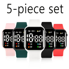 LED Square Watches Sporty Bohemian Style Digital Display Pink