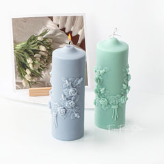 Rose Bouquet Aromatherapy Candle Silicone Mold for DIY Crafts Candle Making