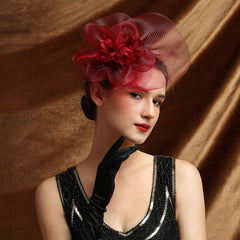 Feather Headband Fascinator Tea Party Hat Women Clip Derby Headwear