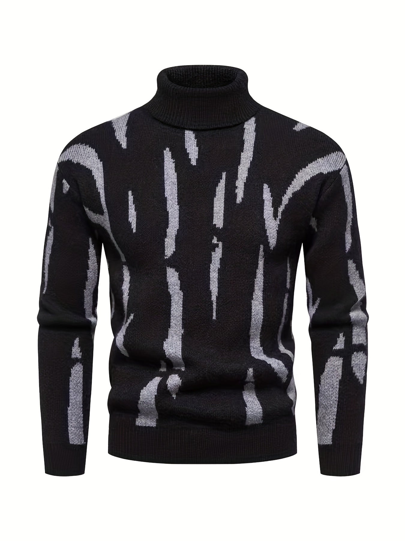 Men's Stretch Thermal Turtleneck Sweater - Stay Warm And Stylish