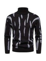 Men's Stretch Thermal Turtleneck Sweater - Stay Warm And Stylish