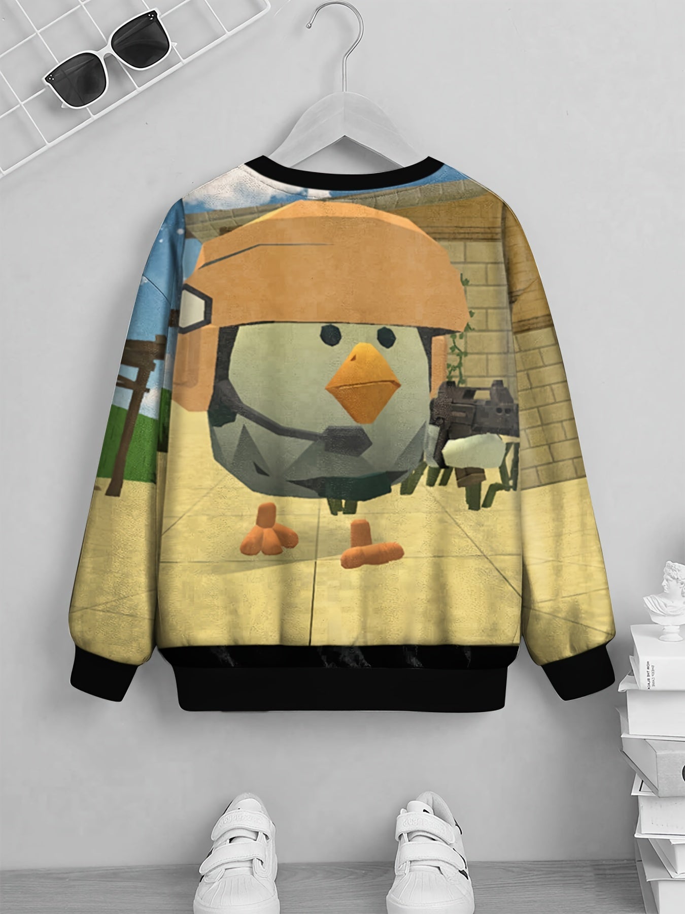 Teens Cartoon 3D Print Sweatshirt Kids Casual Pullover Street Wear