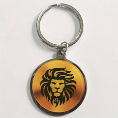 Zodiac Print Stainless Steel Keychain