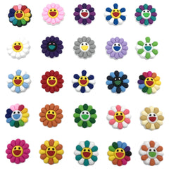 25pcs Flower Pattern PVC Shoe Charms For Clogs Birthday Party Favors