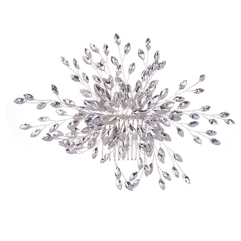 Rhinestone Wedding Bridal Hair Comb Clip for Women