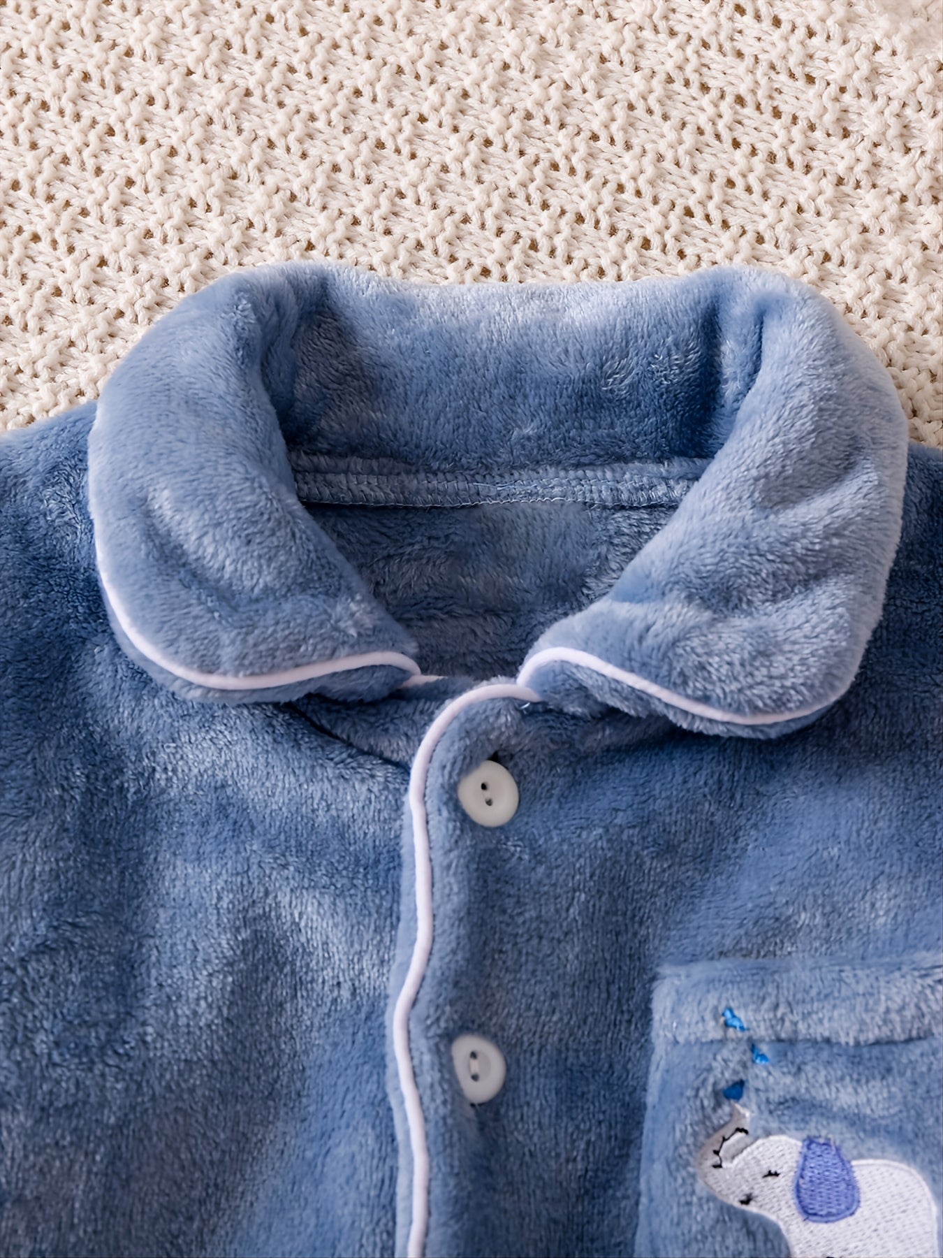 Elephant Embroidery Pajama Set for Boys