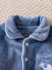 Elephant Embroidery Pajama Set for Boys