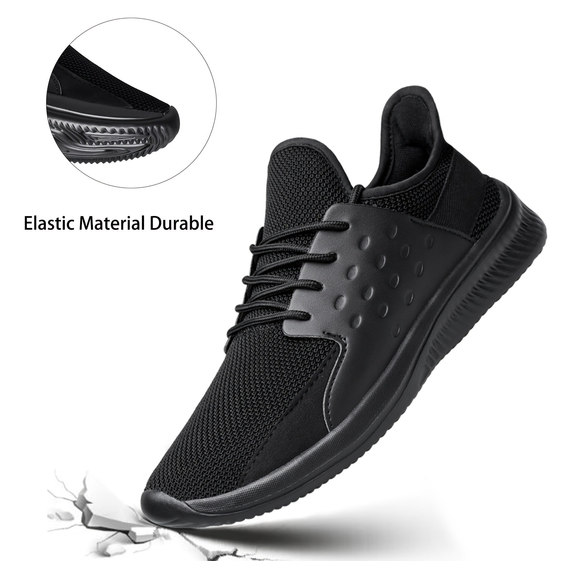 Men's Breathable Mesh Lace Up Running Sneakers