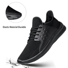 Men's Breathable Mesh Lace Up Running Sneakers