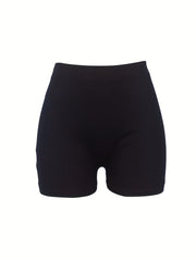 Skinny Letter Print Yoga Shorts for Women