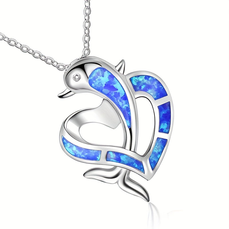 Girl's Love Dolphin Necklace Pendant Fairy Necklace Pendant Jewelry