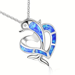 Girl's Love Dolphin Necklace Pendant Fairy Necklace Pendant Jewelry