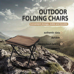 Portable Camping Folding Stool Aluminum Alloy Stool With Zipper Pouch