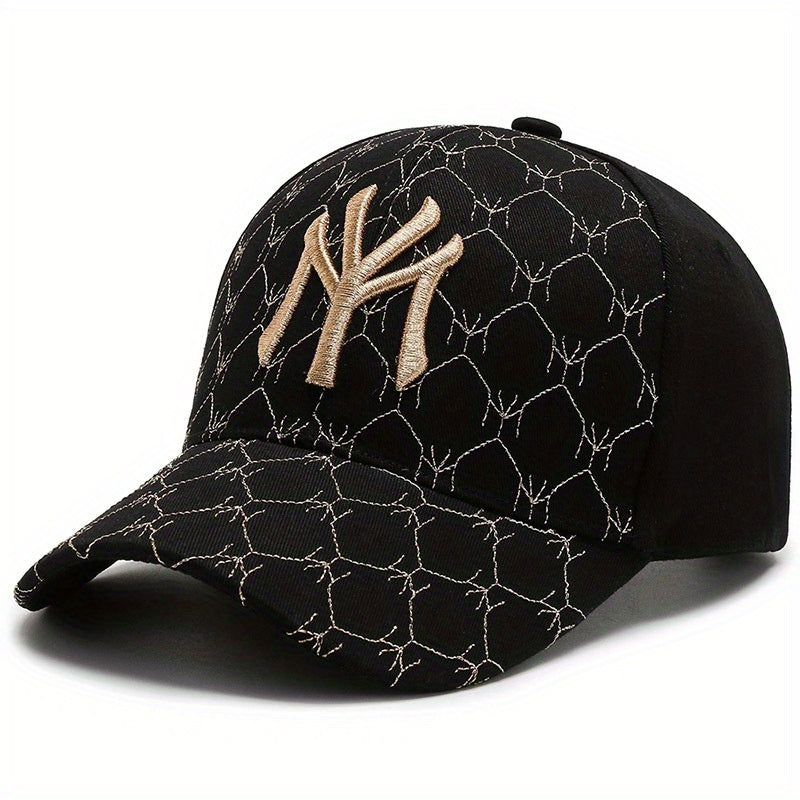 Hip Hop Baseball Cap Embroidered Cotton Dad Hat Casual Adjustable Sun Hat