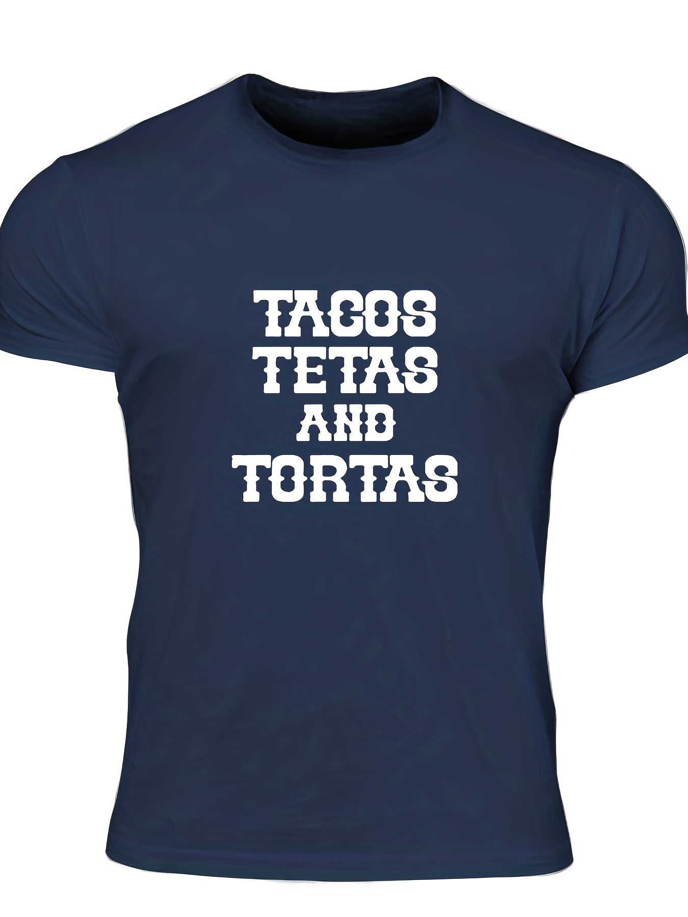 Men's Tacos Print T shirt Casual Tee for Summer Outdoor