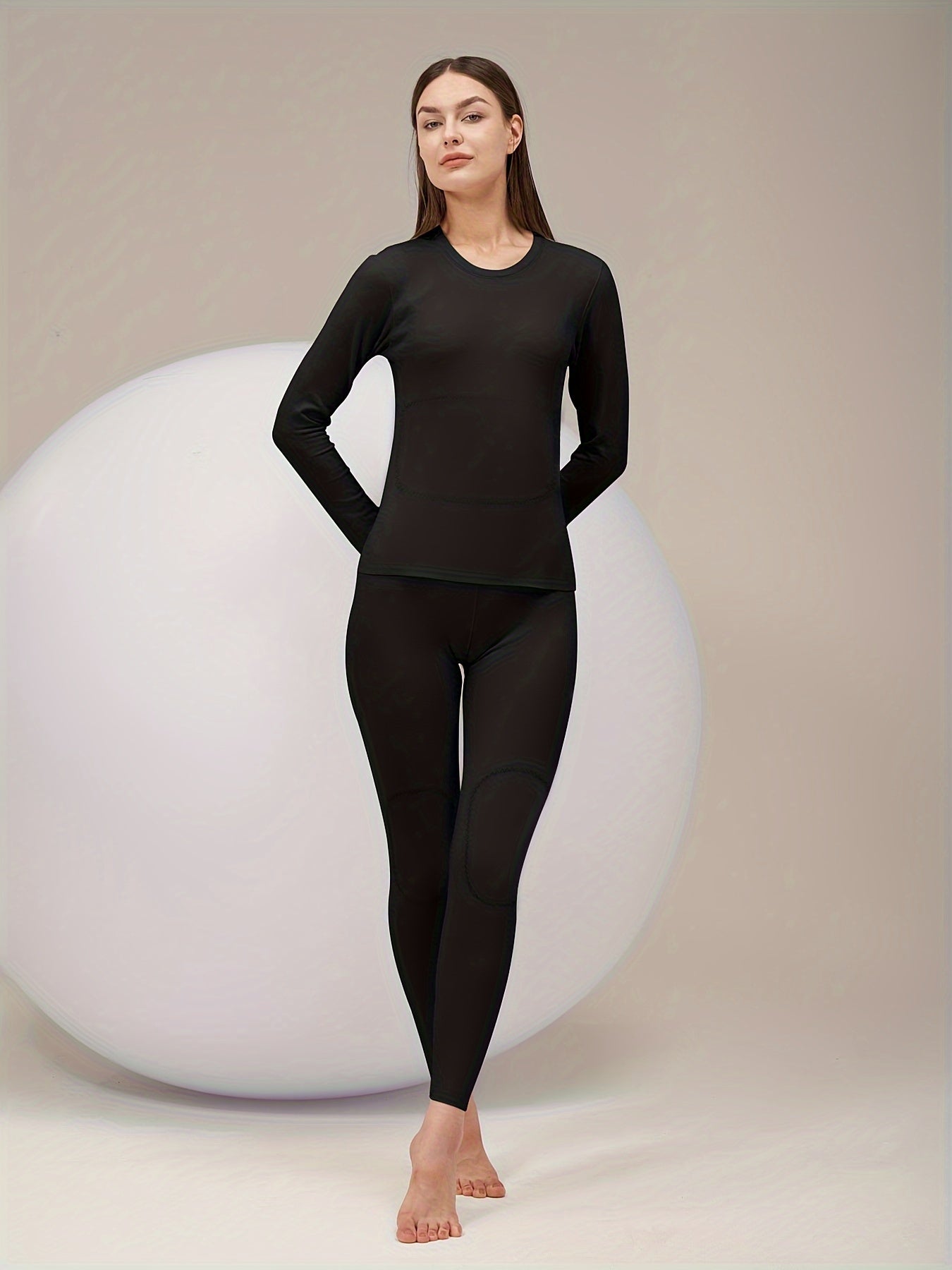 Women's Thermal Underwear Set - Winter Running Top & Leggings