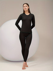 Women's Thermal Underwear Set - Winter Running Top & Leggings