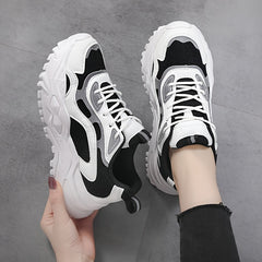 Women's Chunky Sneakers Mesh Platform Shoes for Running