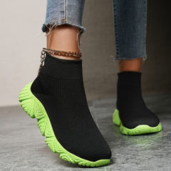 Breathable Mesh High Top Running Shoes