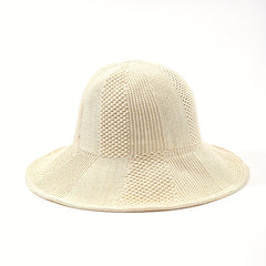 Wide Brim Bucket Hat Casual Crochet Breathable Sunscreen Fisherman Cap