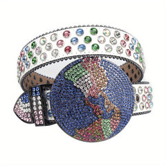 Colorful Rhinestone Western Cowgirl Belt