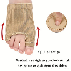 1pc Universal Split Toe Stocking Front Palm Pad Compression Toe Separator