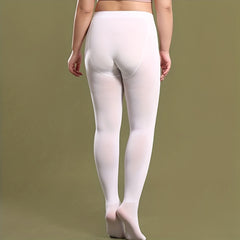 Solid High Waist Anti-Hook Thin Stirrup Tights