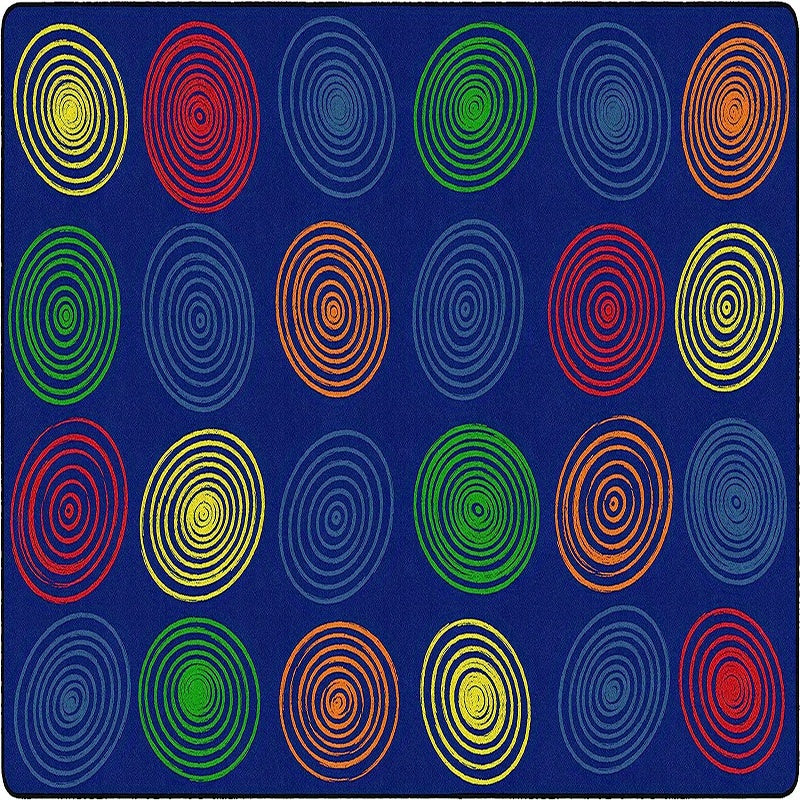 Large Classroom Carpets Elementary 24 Seats Children's Classroom Seating Rug