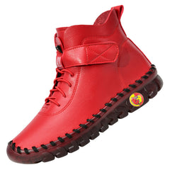 Women's High Top Sneaker Boots Fleece Lined Zipper & Lace Up Shoes
