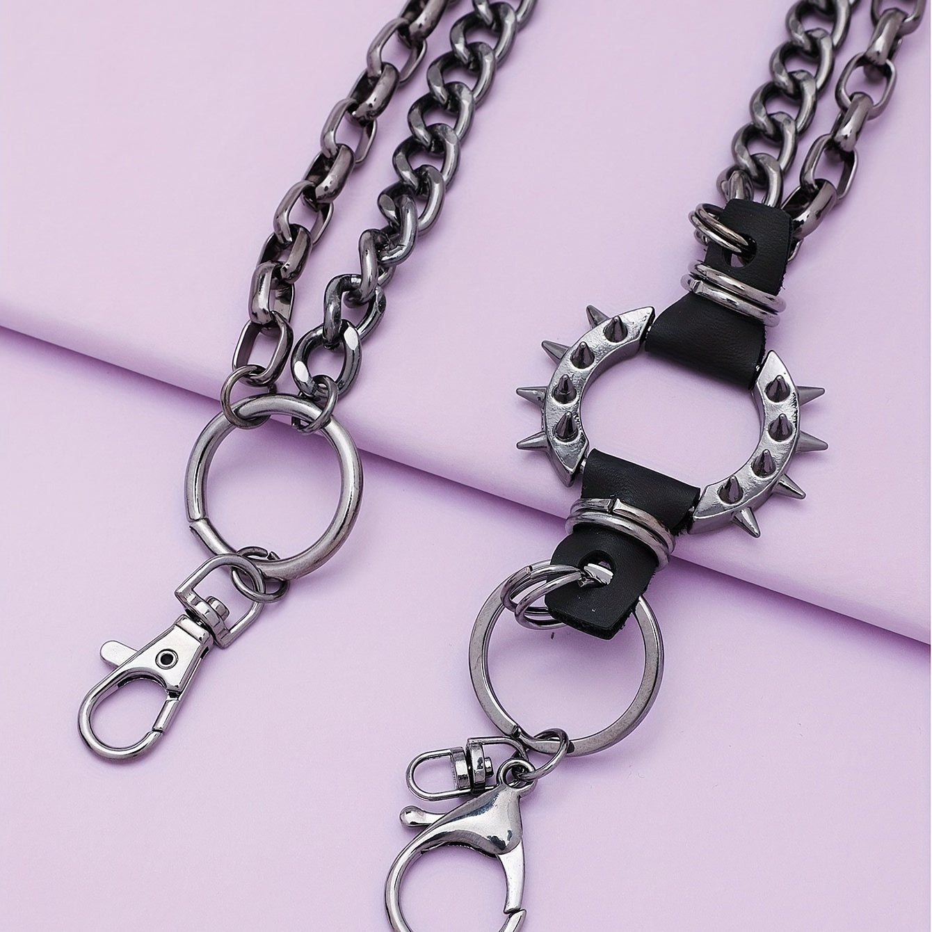 Retro Metal Punk Rock Hip Hop Chain Keychain Men