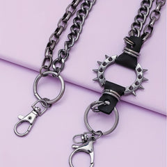 Retro Metal Punk Rock Hip Hop Chain Keychain Men