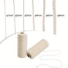 Cotton Rope Twisted Braided Cord Wall Hanging Plant Hanger 1mm 200m