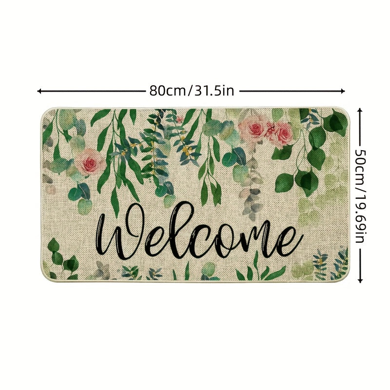 Eucalyptus Leaf Door Mat Non Slip Durable Entrance Mat