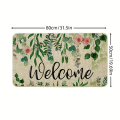 Eucalyptus Leaf Door Mat Non Slip Durable Entrance Mat