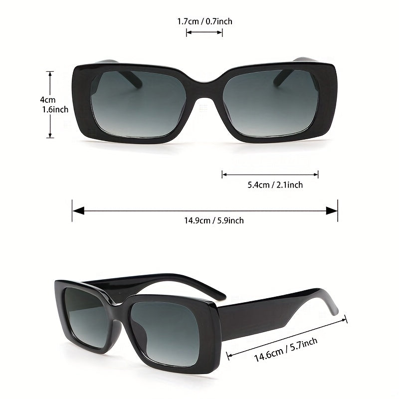 Square Frame Sunglasses Wrap Around Glasses Gradient Lens UV400