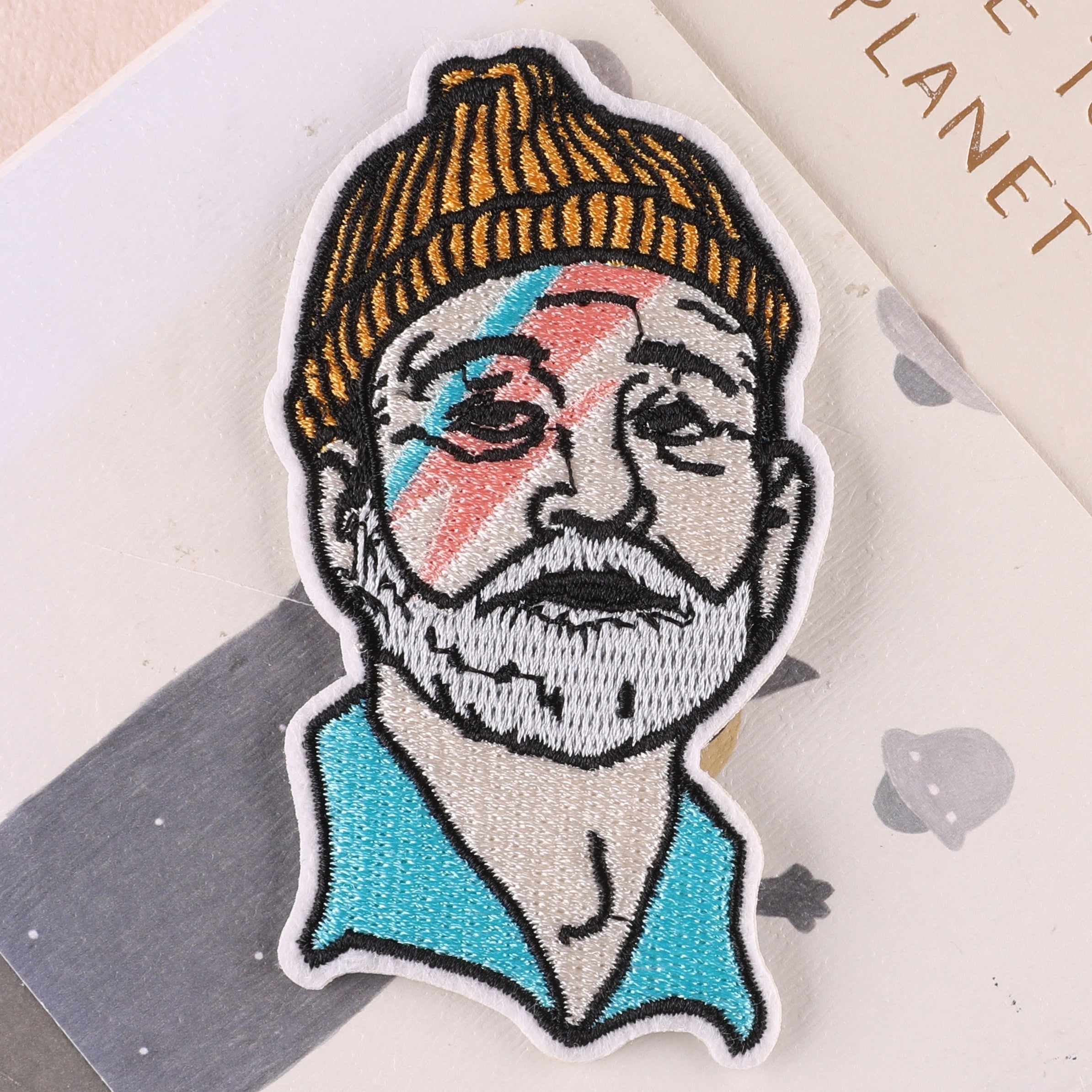 Embroidered Hat Old Man Patch DIY Ironing Cloth Stickers For Boys