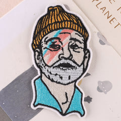 Embroidered Hat Old Man Patch DIY Ironing Cloth Stickers For Boys
