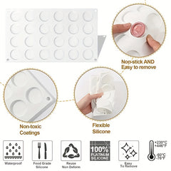 Sealing Wax Mat Stamp Wax Mat With 24 Cells Mold DIY Silicone Mould