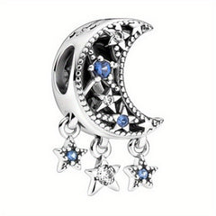 Star Galaxy Astronaut Beaded Bracelet with Angel Wings Charm