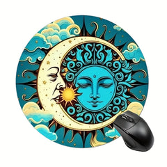 Sun & Moon Gaming Mouse Pad Non-Slip Rubber Base Waterproof for Computer Laptop