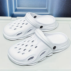 Men's Breathable Slip On Clog Sandals Cut Out Walking Slippers