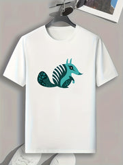 Men's Animal Print Graphic T-shirt for Summer