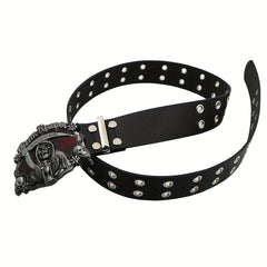 Men's Skull Buckle Punk Nightclub Party Belt