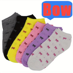 6 Pairs Candy Ankle Socks Soft Breathable Low Cut Women's Stockings