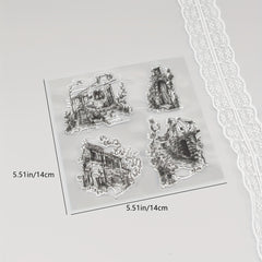 1pc DIY Silicone Cartoon Transparent Stamp for Scrapbooking Card Making
