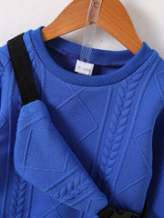 Jacquard Boy's 3pcs Sweatshirt Set Casual Outfit