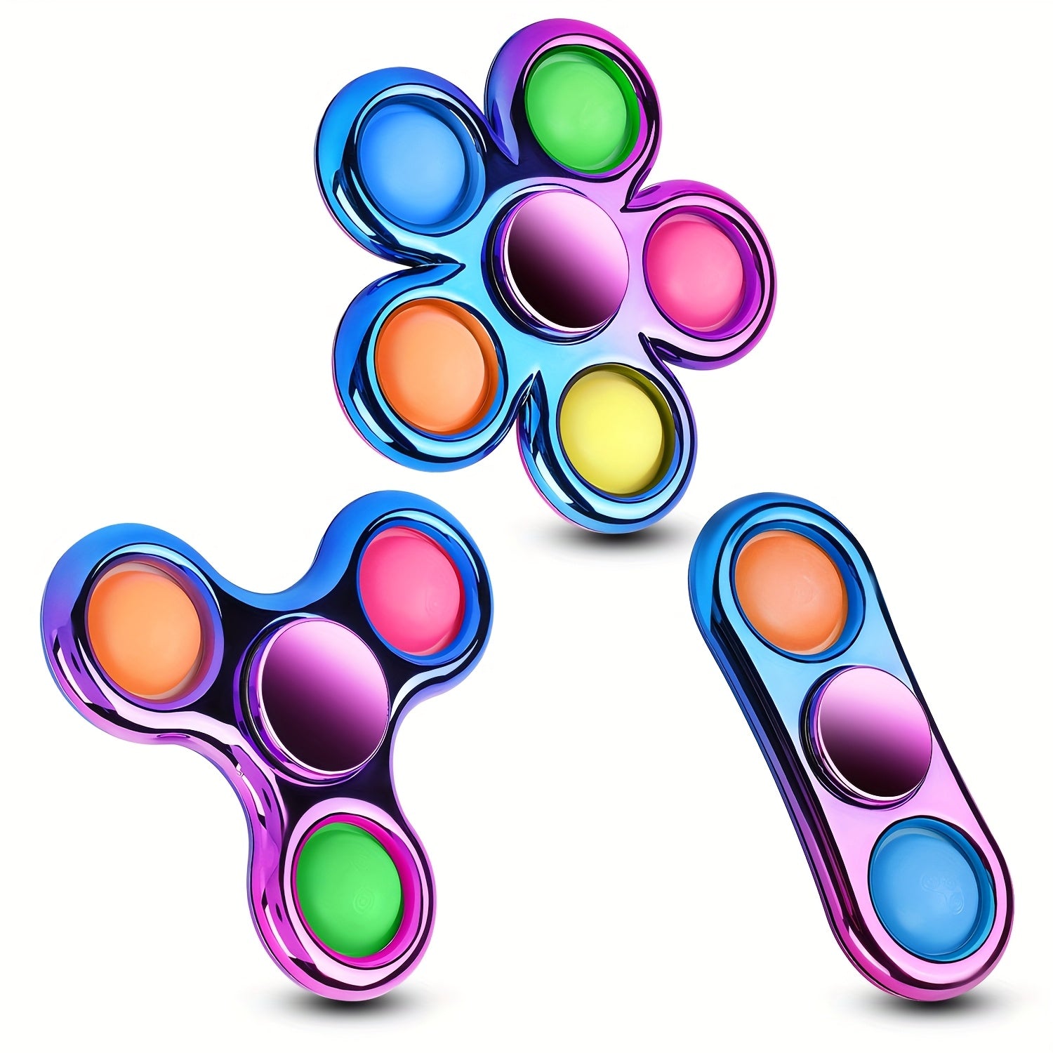 3 Pack Pop Fidget Spinner Adult Stress Relief Toy Goodie Bag Stuffers