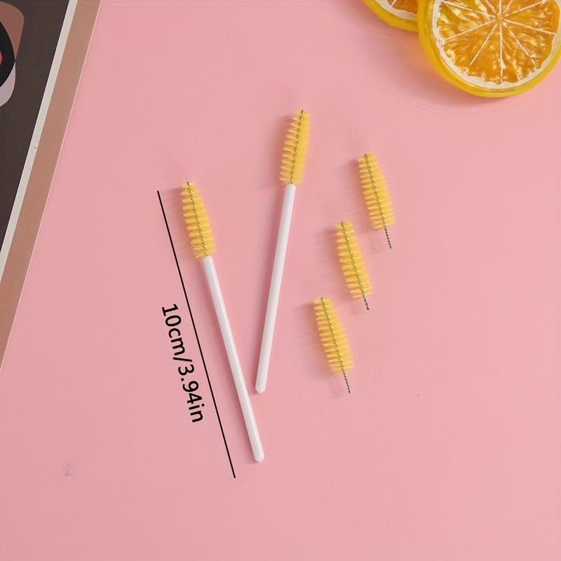 50pcs Eyelash Brushes for Extensions and Makeup, Gentle on Eyes