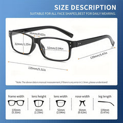 Men's Anti Light Reading Glasses for Business